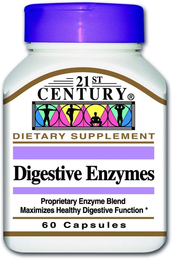 Κάψουλες του 21ου αιώνα Digestive Enzymes, 60 Count (Pack of 2)