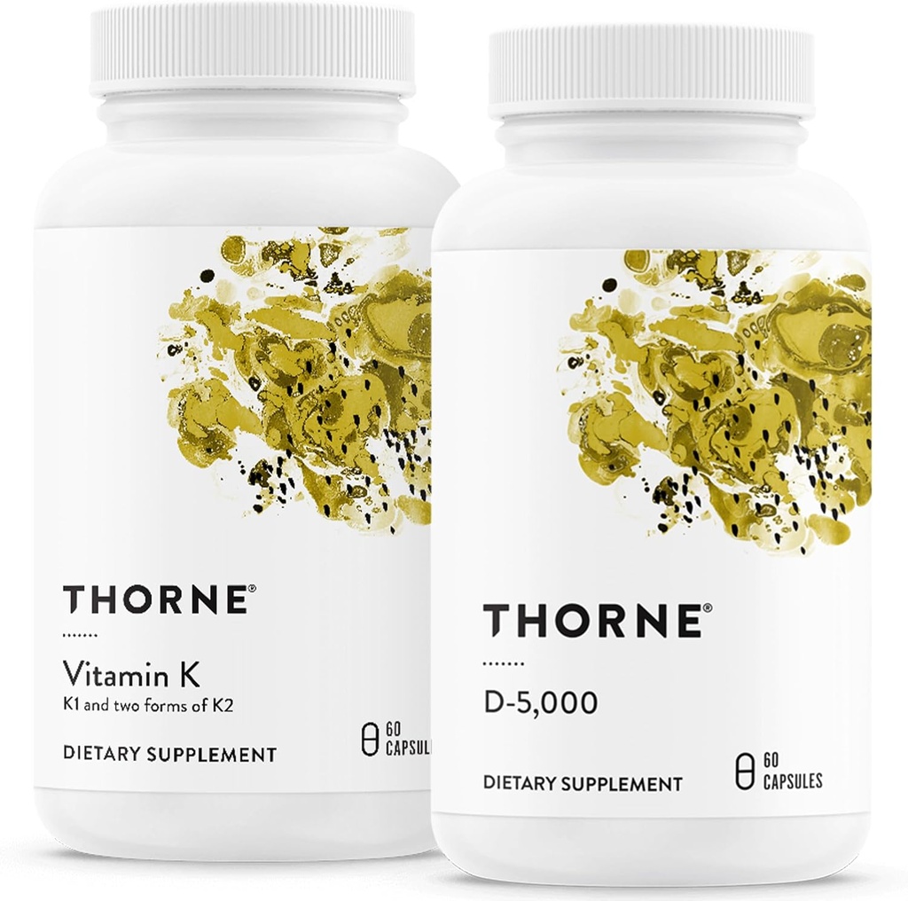 THORNE - Bone Health Sche - Vitamin K & Vitamin D-5000 Combo for Strong Bones - 30 ila 60 hizmet