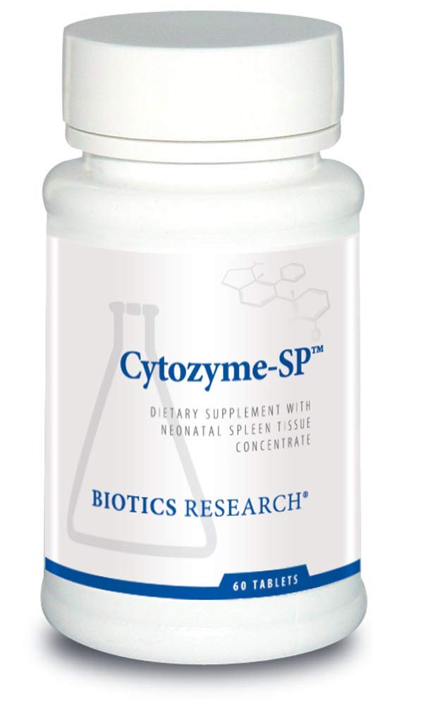 Biotics Research Cytozyme SP Neonatal Spleen, Sağlıklı Demir ve Nazik Seviyeleri Destekler, Immune Support, Supports Spleen Function, SOD, Catalase, Potent Antioksi Activity 60 Tabletler
