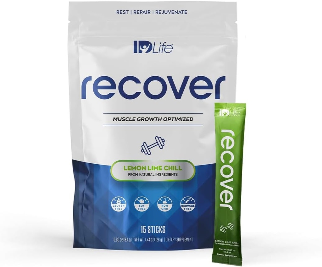 IDLife IDFitness Recover - Ανάπτυξη και ολική αποκατάσταση του σώματος σκόνη με προσαρμογές για την ανανέωση ζωτικότητα και την υποστήριξη απόδοσης - 15 ραβδιά