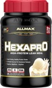ALLMAX HEXAPRO, Fransız Vanilla - 2 lb - 25 Protein Per Serviste 25 Gram - 8 Saat Sustained Salı - Zero Sugar - 21 Hizmet