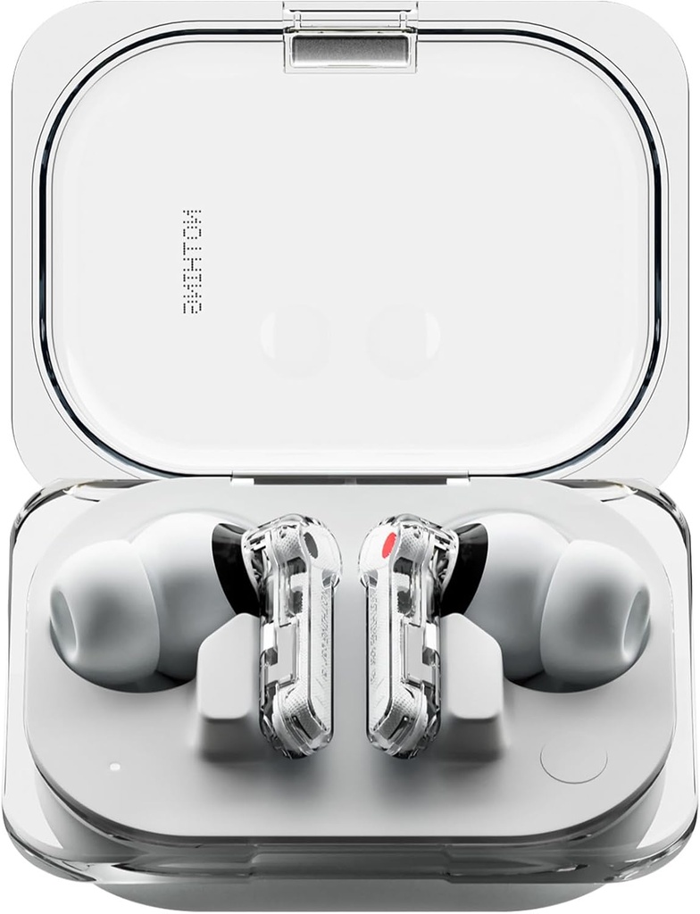 Τίποτα Ear (α) Ασύρματη Earbuds, 45dB Hybrid Θόρυβος Ακυρώνοντας Earbuds, Hi-Res Audio, Advanced Equaliser, Dual Connect, 6 Mics, 42.5H playtime Ear Buds Ασύρματο Bluetooth, Λευκό