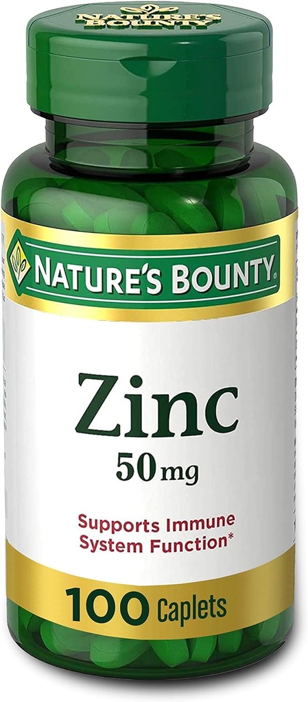 Φυσικός Ψευδάργυρος (Zinc Gluconate) 50 mg, 100 Caplets