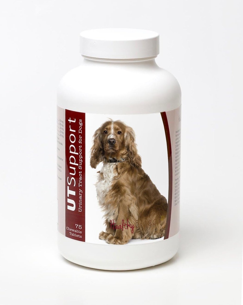 Sağlıklı Breeds İngilizce Cocker Spaniel Cranberry Chewables - UT Support - Köpeğinizin Bladder'deki Enfeksiyonu Etkiliyor - 75 Kont