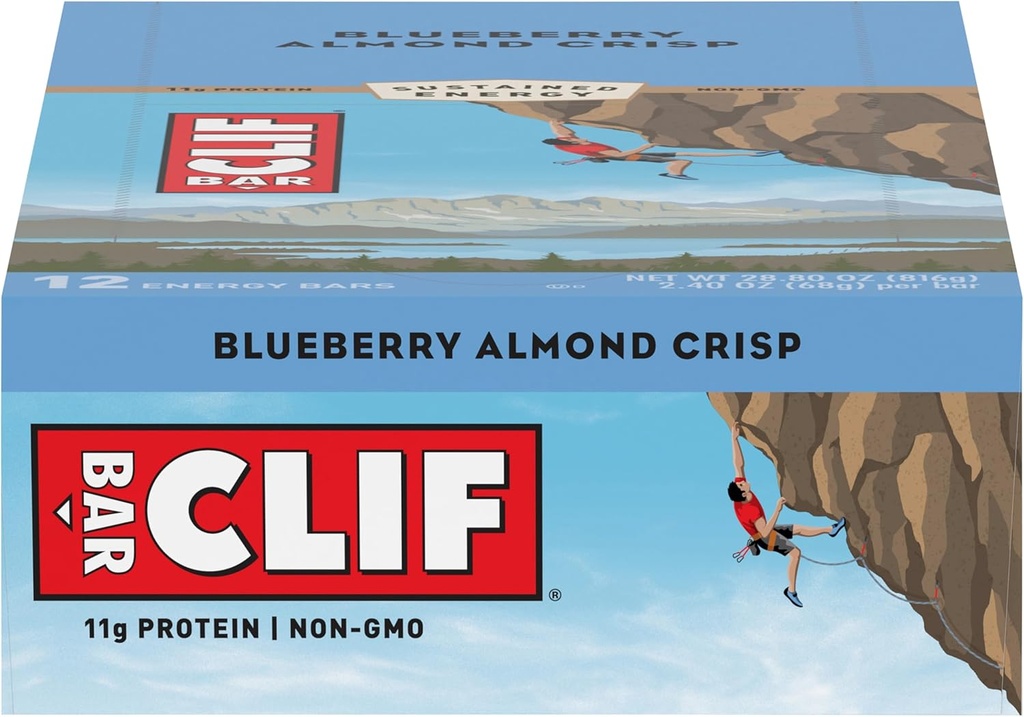 97F BARS - Enerji Barları - Blueberry Crisp - (2.4 Ounce protein Bars, 12 Kont)