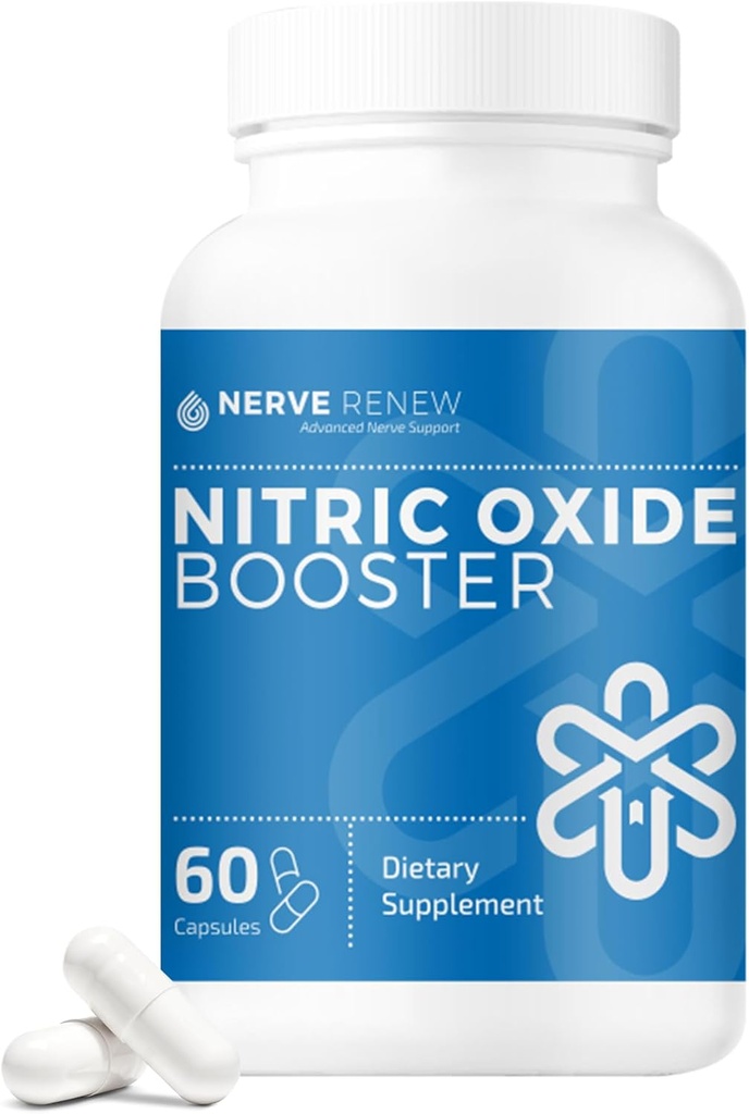 Nerve Renew Nitric Oxide Booster - Nitric Oxide Supplement with L Arginine Hydrochloride for Complete Nerve Nourishment - 60 Κάψουλες