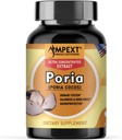 Poria Cocos Mushroom Extract - Premium Quality, Only Fruiting Bodies Extract, Antioksi, Kidney Support, Calmness & Good Mood, Cardiovascular Boost, 90 Veg Caps.