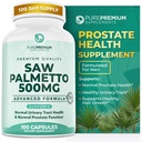 PurePremium Saw Palmetto Erkekler / Kadınlar için 500 mg - En Güçlü Saw Palmetto Ekstraksiyon | Toz Capsules Supplement - Destek Normal Urinary Tract, Prostate Health/Hair - 3 Ay Supply - 100 Tabletler