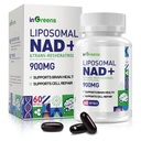 900 mg Liposomal NAD+ Trans Resveratrol 300 mg ile birlikte, NMN, Üstün Aborpsiyon, True NAD Plus DNA Onarımı ve NAD+, Aging Defense, Energy, Longevity, 60 Softgels