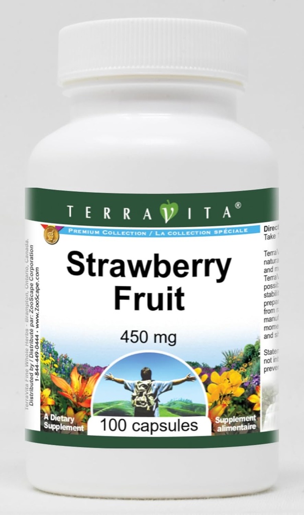 Φρούτα φράουλας - 450 mg (100 κάψουλες, ZIN: 521460) - 3 συσκευασίες