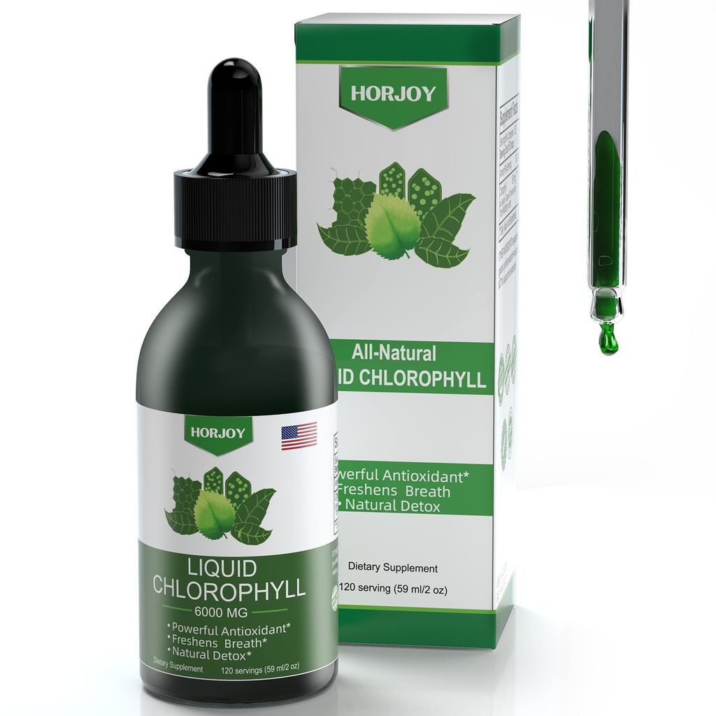 Chlorophyll Liquid Drops -% 100 Doğal Enerji Uyarısı ve Immune Desteği - İç Deodorant ve Detox - Altitude Hastalık Yardımı - Hızlı Aborpsiyon, Vegan & Non-GMO - 120 Hizmet