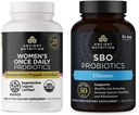 Ancient Nutrition Regenerative Organic Certified Probiotics, Women's Once Daily, 30 Count + SBO Probiotics, Ultimate, 60 Count