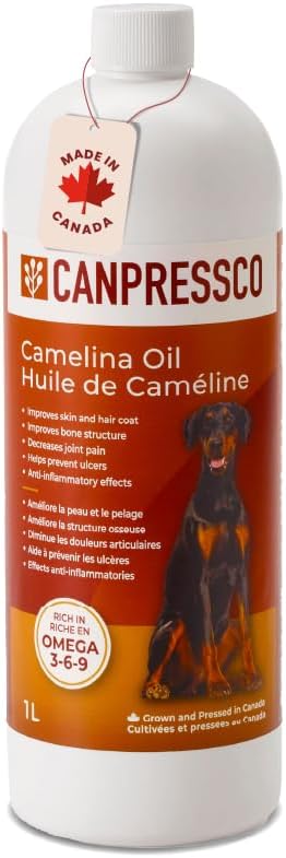 Camelina Oil 500 ml Şişe | Omega 3 Oil Supplement for Equine, Canine and Feline Joint, Coat and Skin Health