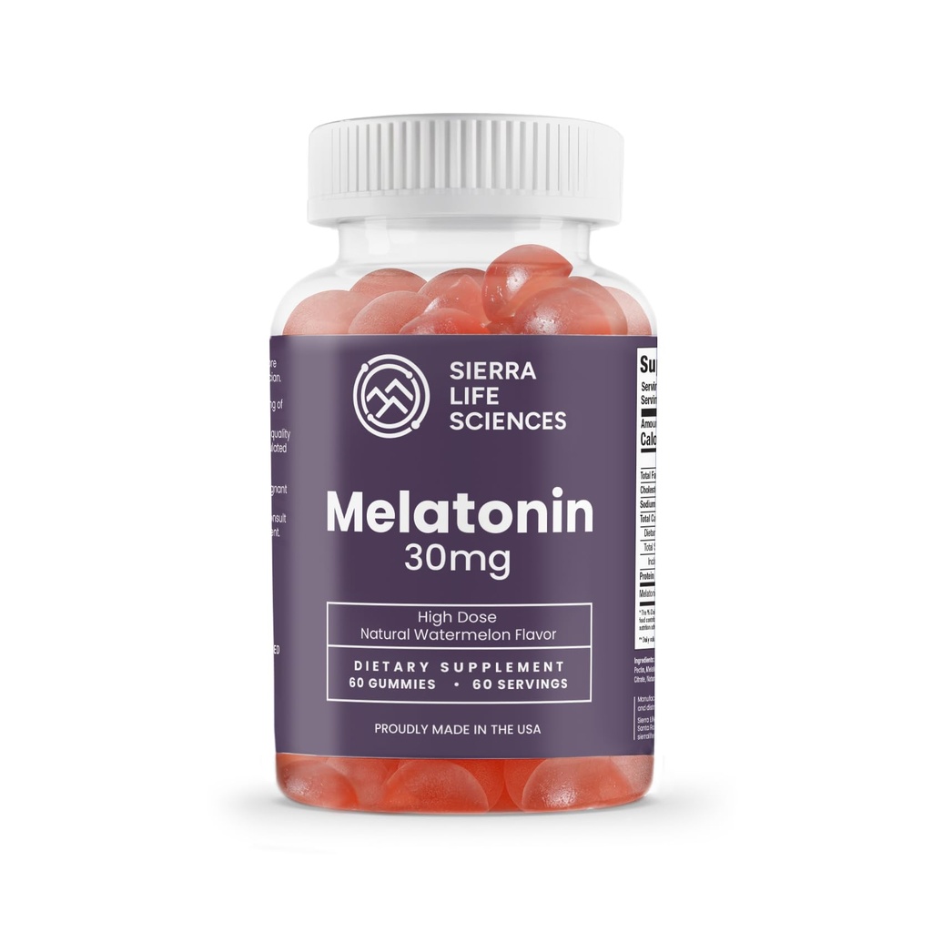 30mg Melatonin Gummy | High Dose Sleep Support for Yetişkinler | Advanced One-A-Day Formulation Made with Apple-Derived Gummies | Vegan, Non-GMO (30 Count)
