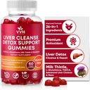 VVNaturates Χωρίς ζάχαρη 26-σε-1 Liver Cleanse Detox & Επισκευή Λιπαρά gummies Liver Formula 3000mg Blend Glutathione, Silymarin Milk Thistle, Choline, TudCA 