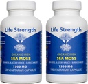 Sea Moss Capsules (Pack of 2) - Wildcrafted Irish Sea Moss, Bladderwrack & Burdock Root Superfood Mix - Immune System, Ortak, Gut Health & Yourroid Support - 240 Vegetarian Capsules