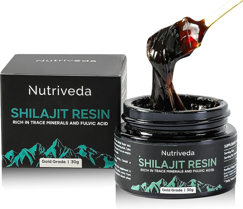 Premium Shilajitwear 600 mg - Gold Grade Himalaya Shilajit - Enerji ve Immune Desteği için Zengin - Üçüncü Partili Test Edildi - 30g(En İyi Tadı, Daha Az Bitter)