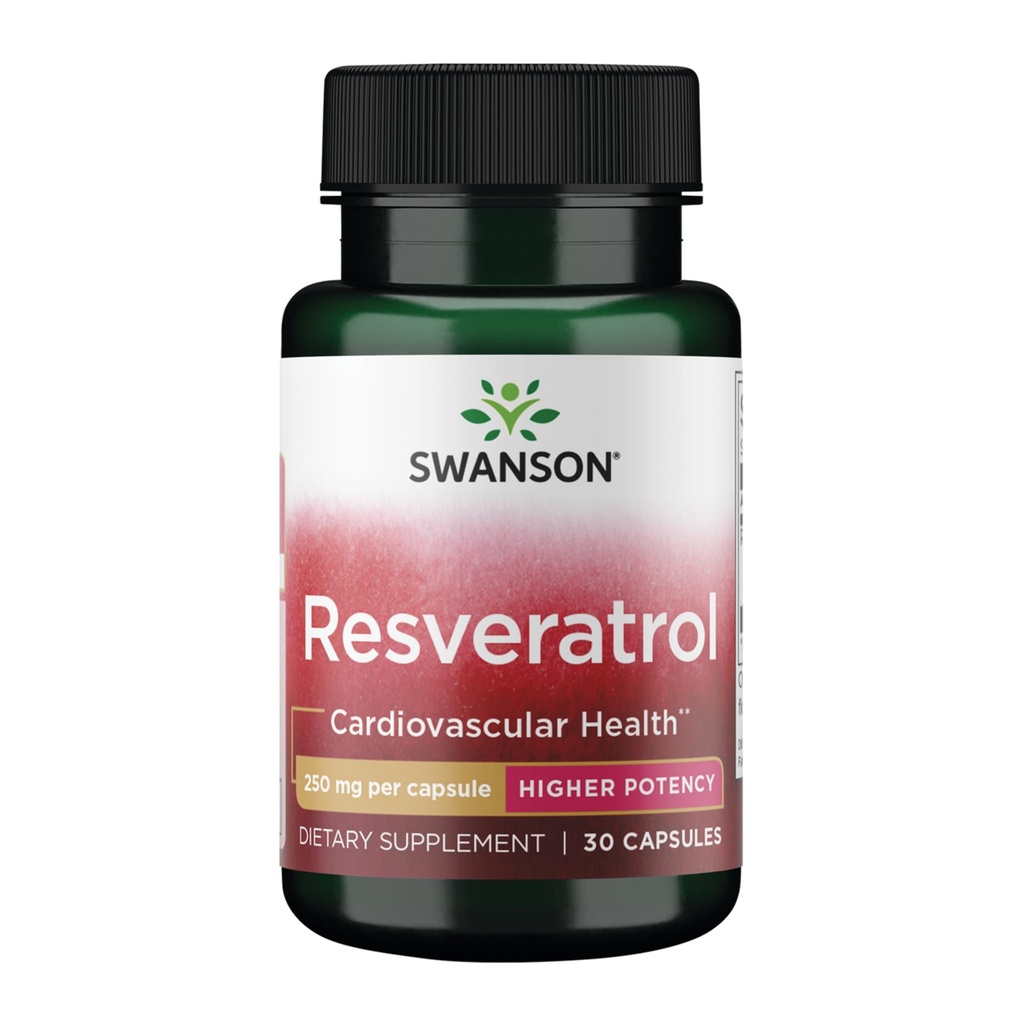 Swanson Resveratrol - Yüksek Potency 250 Milligrams 30 Capsules (1 Pack)
