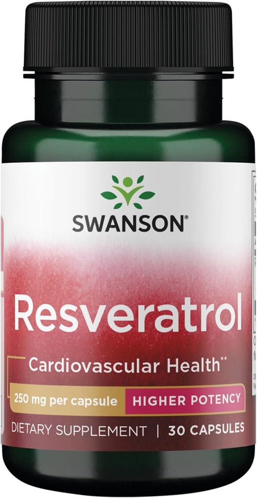 Swanson Resveratrol - Yüksek Potency 250 Milligrams 30 Capsules (1 Pack)