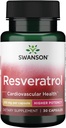 Swanson Resveratrol - Yüksek Potency 250 Milligrams 30 Capsules (1 Pack)