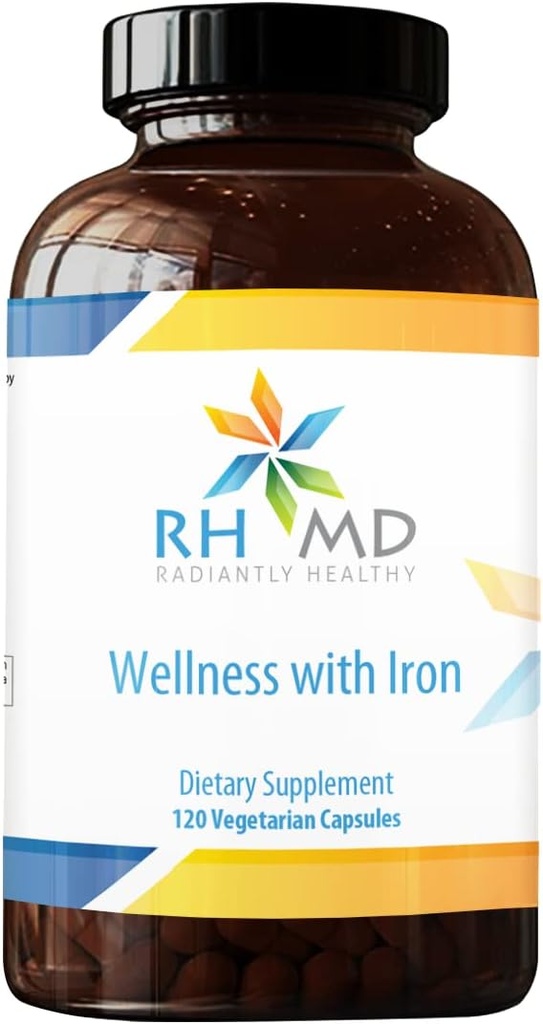Demir ile RMD Wellness - Diyetsel Tamam, 1000 IU Vitamin D, Immune Support Vitaminleri - Multivitamin (120 Capsules)