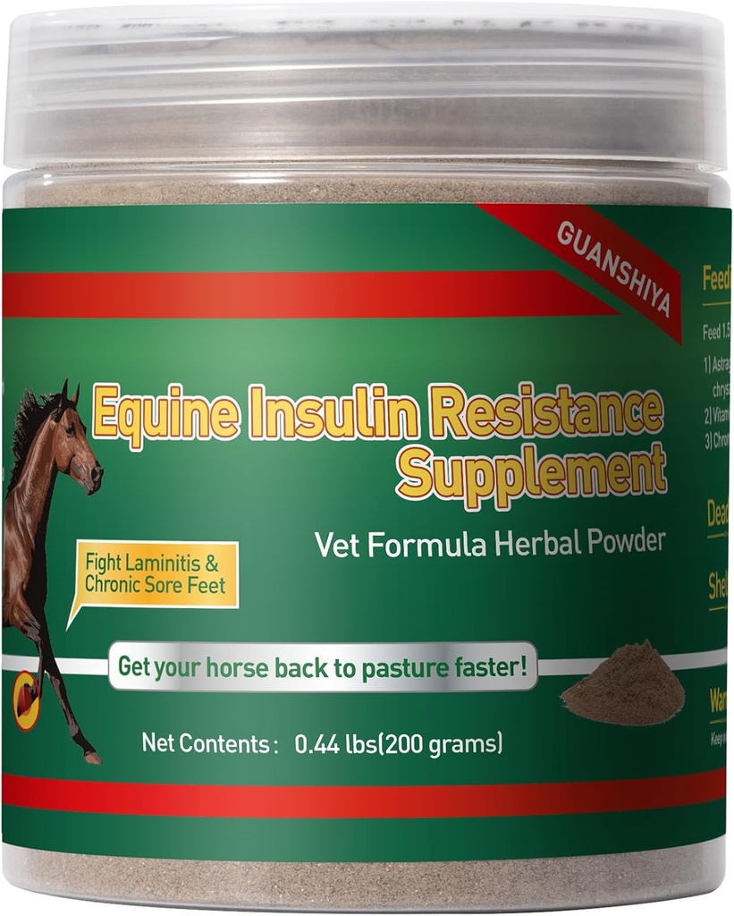 Atlar için insulin Direnişi Tamam, Yüksek Insulin, Kronik Laminitis, Cushing'in Sendromu, Sore Feet, Blood Sugar Reduce & Metabolic Geliştirme, 0.44 lbs