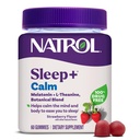 Natrol Sleep+ Calm Melatonin Gummies for Yetişkinler, Sleep Gummies, Strawberry Flavor, 60 Gummies, 30 Day Supply