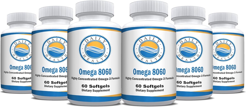 Ωμέγα 8060 2400mg Ωμέγα 3 Μικτό Συμπλήρωμα Υγιεινής ιχθυελαίου 60 softgel - 6 Μήνες Προμήθεια - 6pk