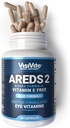 AREDS 2 Göz Vitaminleri - E vitamini olmadan Göz Sağlığı için VisiVite Vitaminleri - Yaşlılar için Göz Vitaminleri - Lutein ve Zeaxanthin Supplements - 60 Capsules