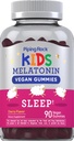 Piping Rock Kids Melatonin Gummies | 1mg | 90 Kont | Çocuklar için Tamam | Cherry Flavor | Vegan, Non-GMO, Gluten Free