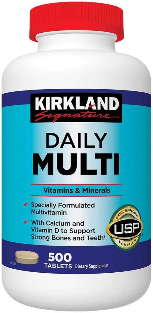 Kirkland Signature Daily Multi, 500 δισκία (2 συσκευασία)