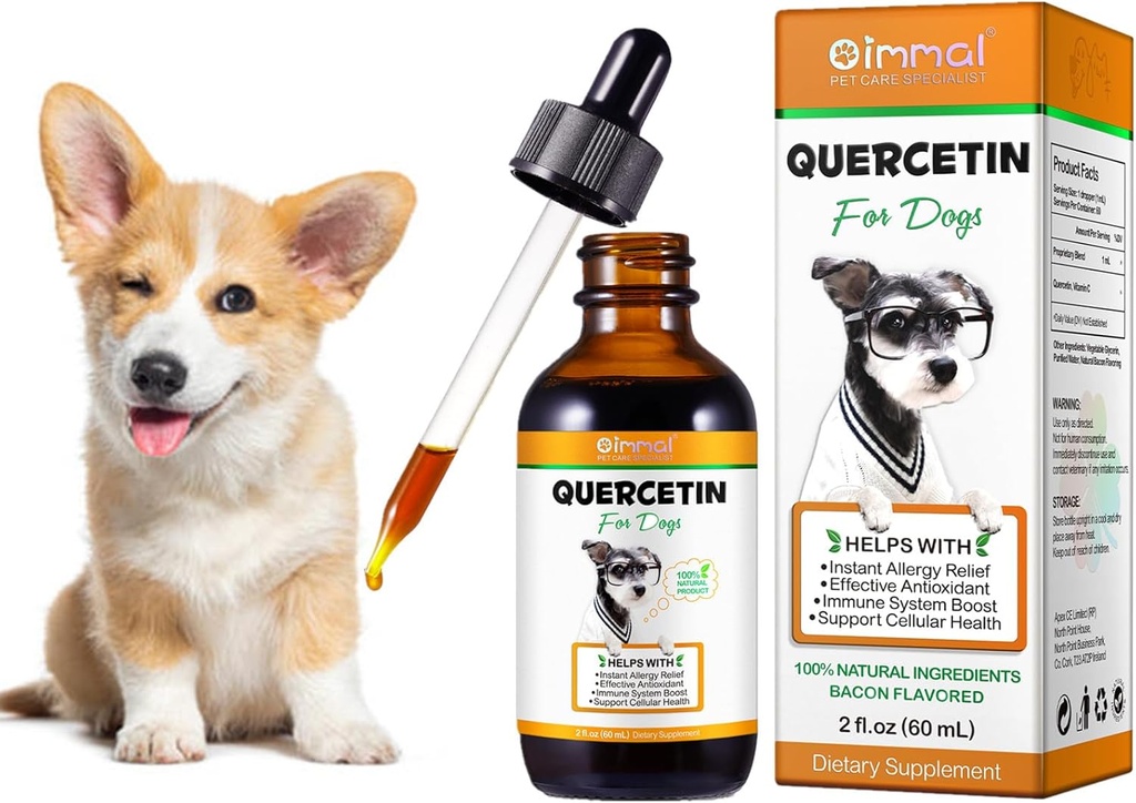 Köpekler için Quercetin, Köpekler Quercetin Supplement, Köpekler için C vitamini ile Quercetin, Köpekler için Quercetin, Support Balanced Immune System Anti Itch Support