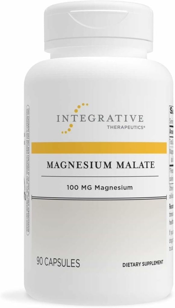 Bütünleştirici Tedaviler Magnezyum Malate - Hücreler Metabolism Desteği için Tamam * - Bone Health & Muscle Function* - Gluten-Free & Dairy-Free - 90 Capsules (90 Hizmet)