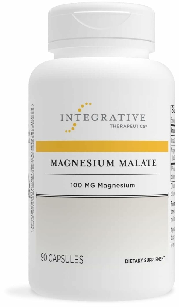 Bütünleştirici Tedaviler Magnezyum Malate - Hücreler Metabolism Desteği için Tamam * - Bone Health & Muscle Function* - Gluten-Free & Dairy-Free - 90 Capsules (90 Hizmet)