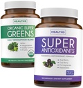 Super Greens & Antioksis (2-Month Supply) Antioksis Power Greens Hoffman of Organic Super Greens Toz - Tamam Superfood (120 Capsules) & Super Antioksis - Güçlü Superfood (120 Capsules)