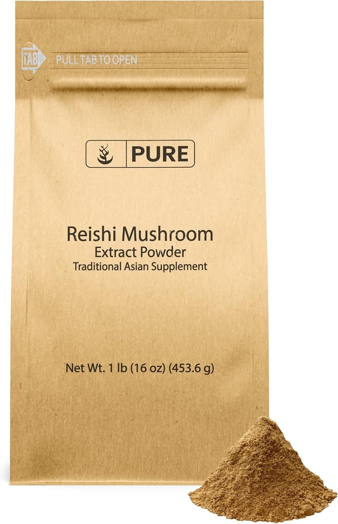 PURE ORIGINAL INGREDIENTS Reishi Mushroom (1lb) Lingzhi, Traditional Supplement, Non-GMO, Lab-Verified