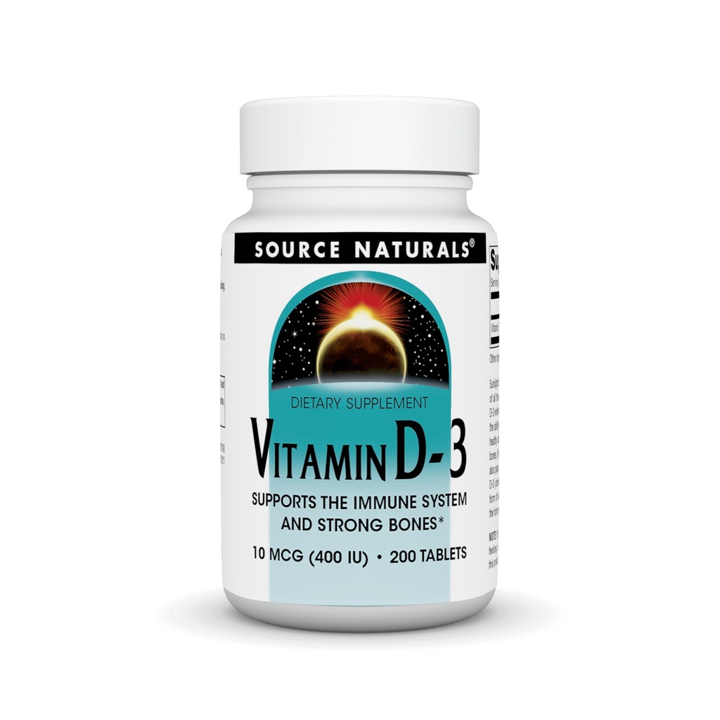 Source Naturals Vitamin D-3 400 IU 200 tablet