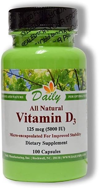 Καθημερινής παραγωγής βιταμίνη D3 5000 IU (125 mcg)