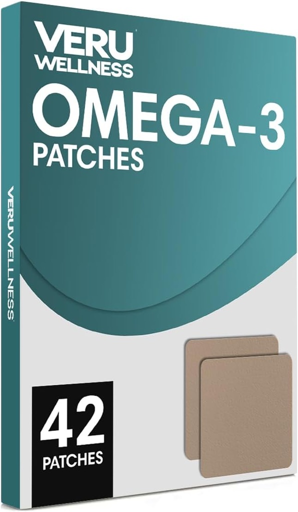 Veru Wellness Omega-3 Plus Daily Patch - Self Prestige Time release Topical Patch, 8-10 Hours42 Day)