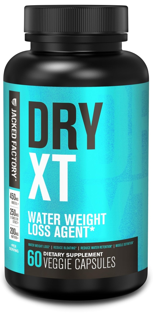 Jacked Factory Kuru-XT Diuretic Water Pills - Natural Supplement | Su Retention & Bloating | Dandelion Root Extract, Pyum, 7 Daha Güçlü Malzemeler - 60 Veggie Capsules