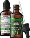 Υγρές σταγόνες εκχυλίσματος Mugwort – οργανικές σταγόνες χαλάρωσης, υποστήριξης ύπνου – Φυσικό βάμμα εκχυλίσματος Mugwort - Made in USA - 2 Fl Oz