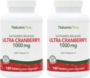 NaturesPlus Ultra Cranberry 1000-180 Sustained Release Tabletleri, 2 Paket - Sağlıklı Bir Urinary Tract - Non-GMO, Vegetarian, Gluten Free - 180 Toplam Hizmetler