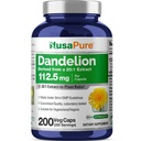 NusaPure Dandelion Root Capsules, 112.5 mg, 200 Veg Capsules (Non-GMO, Vegan)
