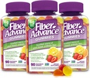 Fiber Advance Gummies | 100% Plant Based Fiber Supplement for Digestive Health | Chicory Root Inulin Prebiyotik Gummies for Yetişkinler | Gluten Free, Vegetarian, & Non-GMO (Pack of 3)
