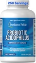 Puritan's Pride Daily Probiyotik Acidofilius, 100 Milyon Canlı Kültür, Digestive, Gut ve Immune Health, Soy, sodyum ve Gluten Free, 8 Ay Supply, 250 Tablet