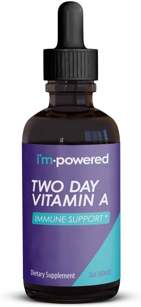 I'm Support Two Day A - 2 oz Natural Vitamin A Drops 400 I per Service ( ml) için Immune Health