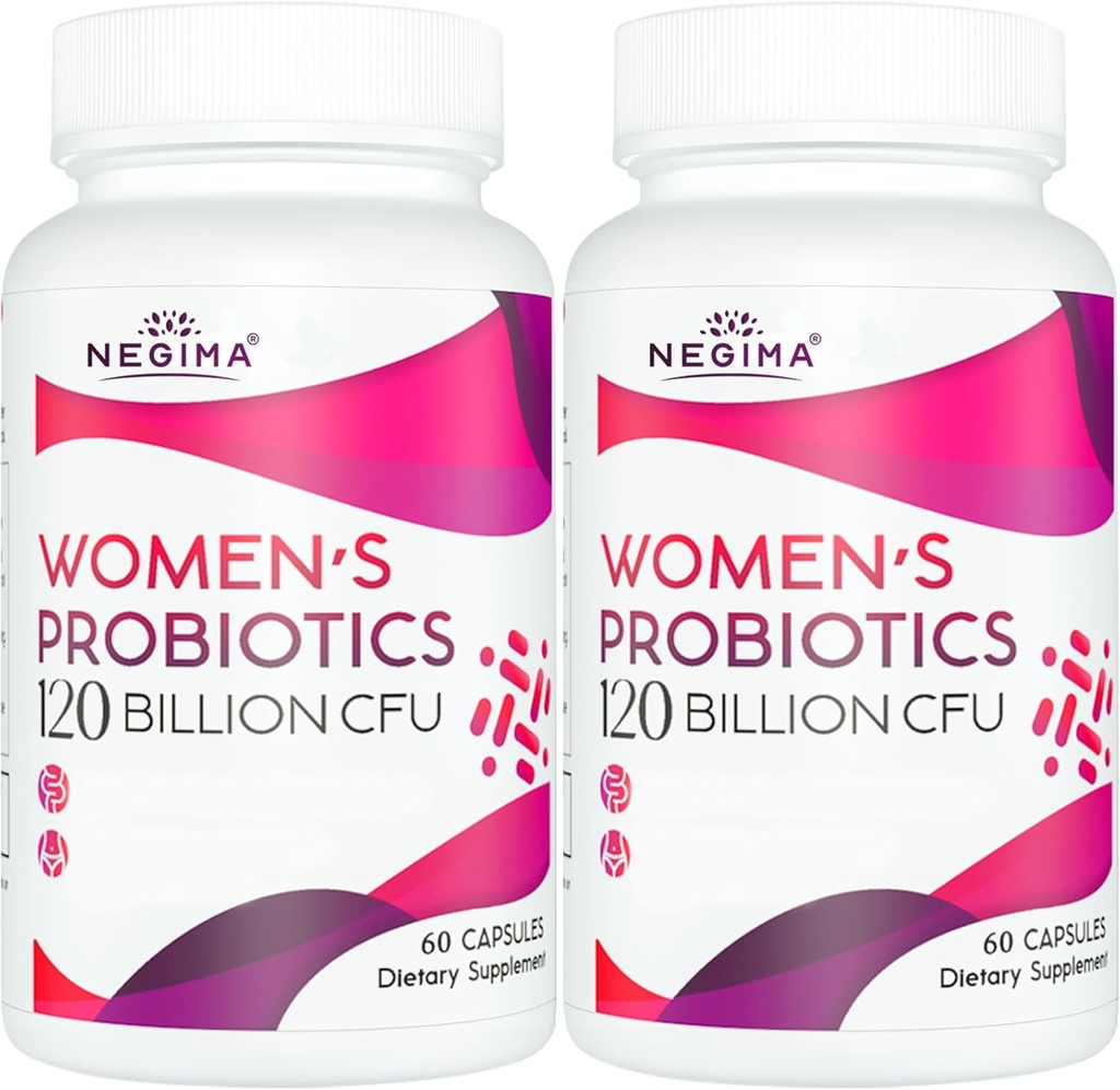 Kadınlar için Negima Menopause Supplements, 120 Milyar CFUs Kadınlar için Probiyotikler, 13-in-1 Herbs & Botanicals Kompleks, Hormonlar Menopause, Hot Flashes, Night Sweats, Mood Swings, Sleep - 120 Capsules