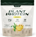 Snap Supplements Organik Bitki Tabanlı Vegan Protein Toz Nitrik Çimento, Kas Büyüme, Performans ve Kurtarma için BCAA Amino Asit - 30 Hizmet (Banana)