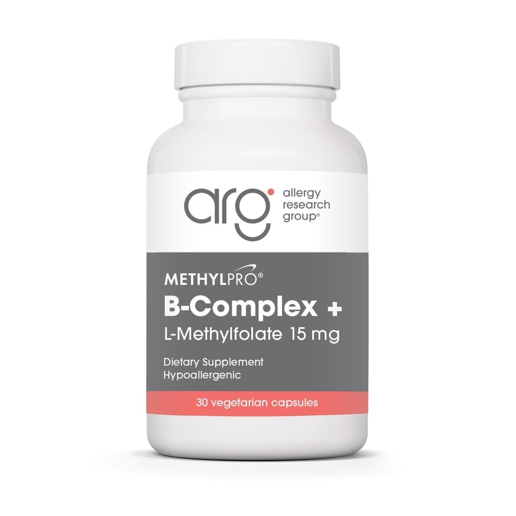 MethylPro B- Complex + L- Methylfolate 15 mg - Methylated Vitamin B Complex για γυναίκες και άνδρες, Cellular Energy Support with Folate, Niacin and Biotin, VIT B Supplement - 30 Vegan Capsles