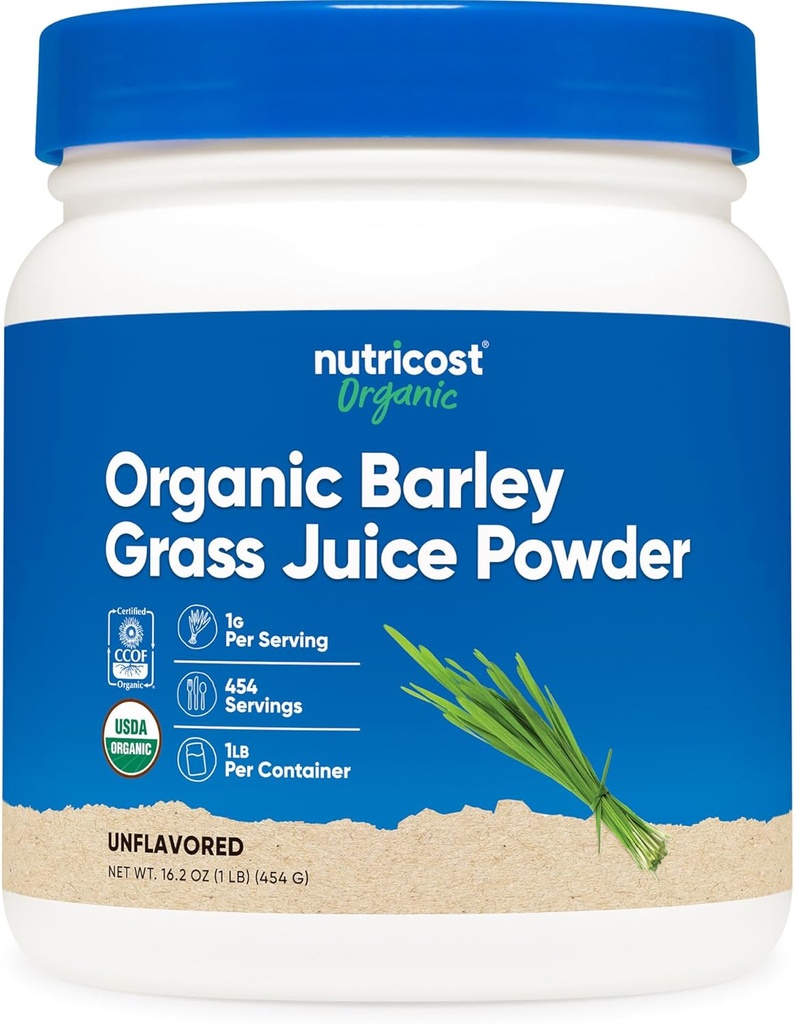 Nutricost Organic Barley Grass Juice (1 LB) (Unflavored)